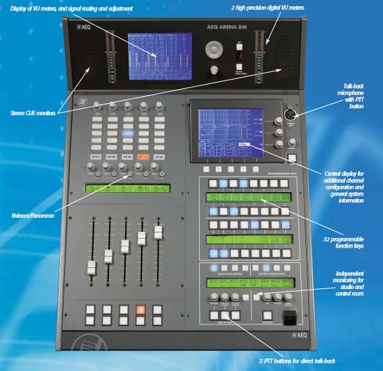 AEQ ARENA DM Control Surface Radio Broadcast Mixers M Pro Broadcast ApS