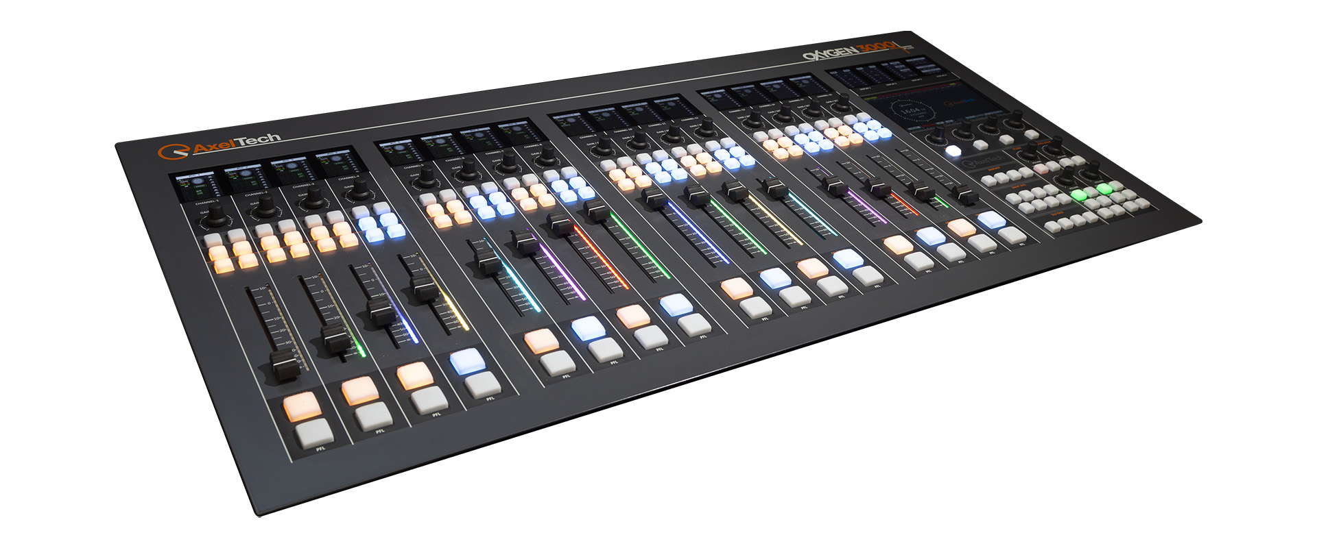 Axel Oxygen 3000 Plus 16 Fader 2 Audio I/O Board Dante 16