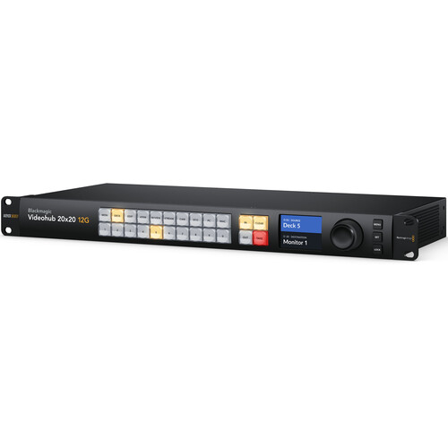 Blackmagic Videohub 20x20 12G Zero-Latency Video Router - Video Routers ...