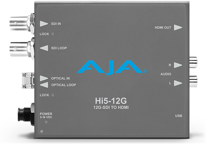 AJA Hi5-12G 12G-SDI to HDMI 2.0 Converter - Video Converters