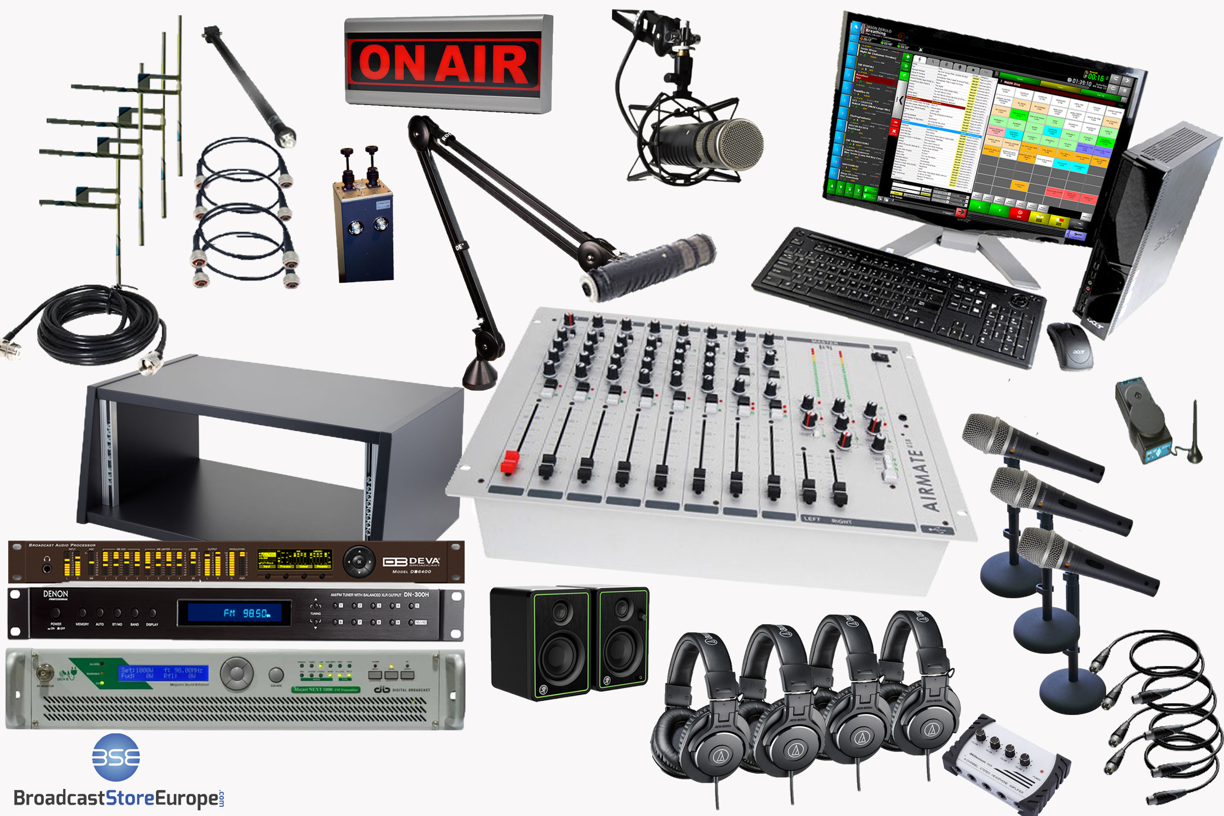 Complete Radio Station 500W (2400W ERP) - Complete FM Radio Station -  
