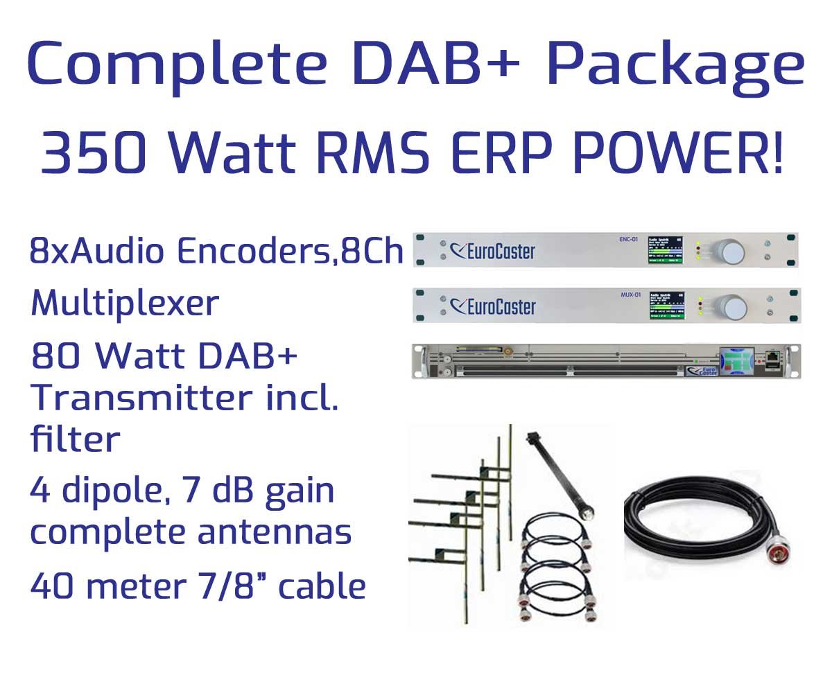 Complete DAB+ Packages 80W RMS / 350W ERP 8 Channels - Complete DAB+ ...
