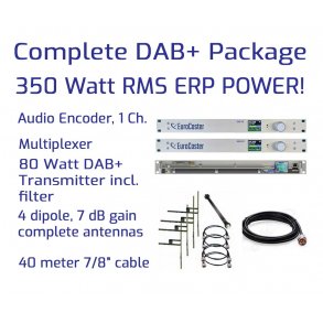 Complete DAB+ Packages 80W RMS / 350W ERP 1 Channel