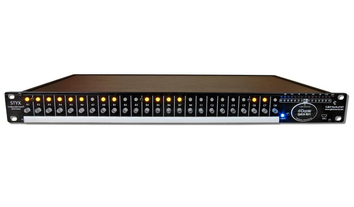 Glensound STYX-MIXER Dante/AES67 Utility Switching/ Mixing Rack ...
