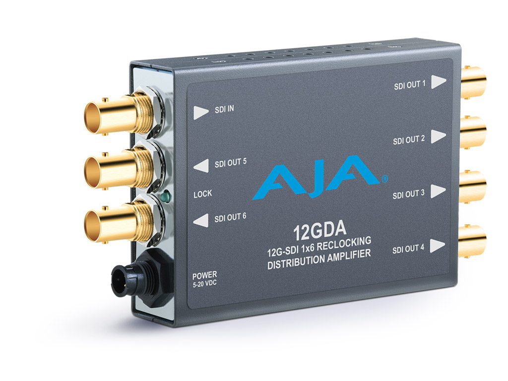 AJA 12GDA 12G-SDI 1x6 Distribution Amplifier - Video Routers