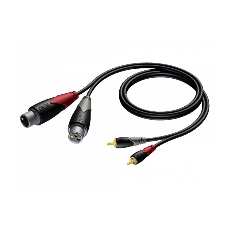 ProCab Audio 2 x XLR female 2 x RCA - 1,5 m