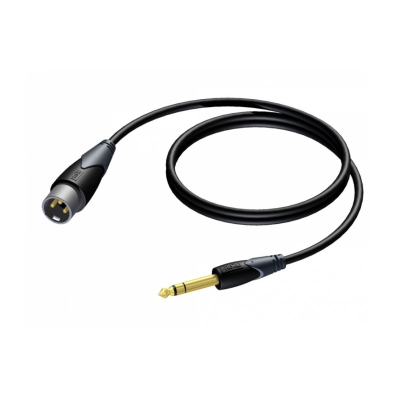 ProCab Audio XLR Male Jack stereo - cable 1,5m