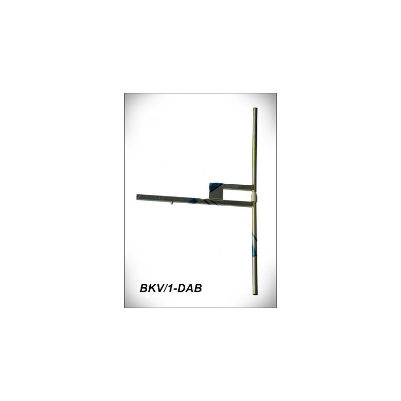 EuroCaster Dipole DAB/VHF-TV Antenna Aluminium (vertical), 200-240 MHz, 1,5kW, 2dBd, 7/16-con.
