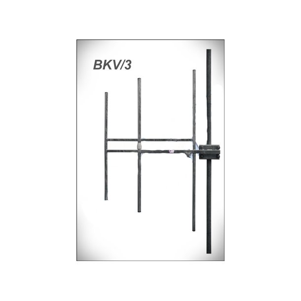 EuroCaster BKV/3N 3-Element  VHF-TV/DAB Stainless Steel Antenna, 174-225 MHz, 500W, 5dbd gain