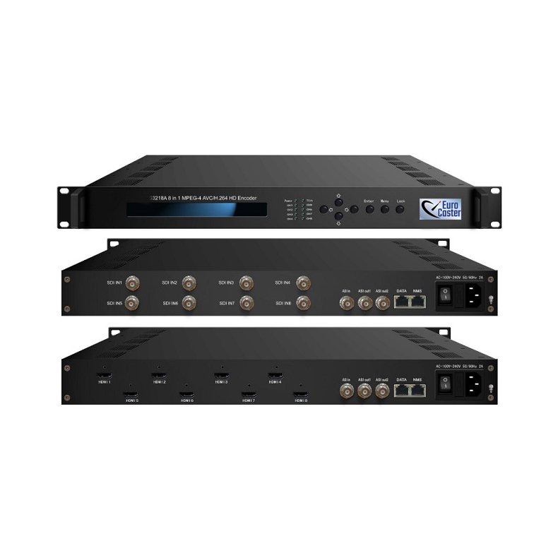 Eurocaster EC-3228A 8 in 1 MPEG2/H.264 SD Encoder
