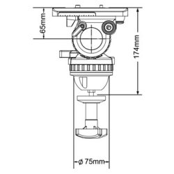 Secced REACH PLUS 2 (AL) KIT - with Two-Stage Tripod &amp; Fluid, Aluminium