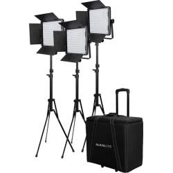 Nanlite Kit Nanlite 3 light kit 600CSA w/Carry case &amp; Light stand-2pcs bicolor LED panels