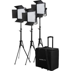 Nanlite Kit Nanlite 3 light kit 600CSA w/Carry case & Light stand-2pcs bicolor LED panels
