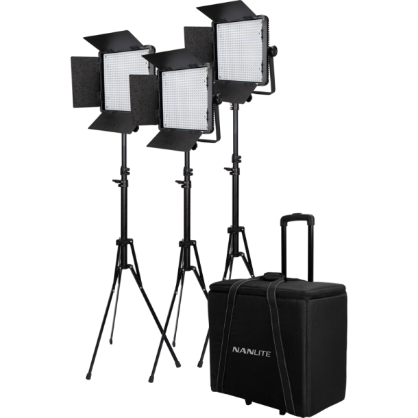 Nanlite Kit Nanlite 3 light kit 600CSA w/Carry case & Light stand-2pcs bicolor LED panels
