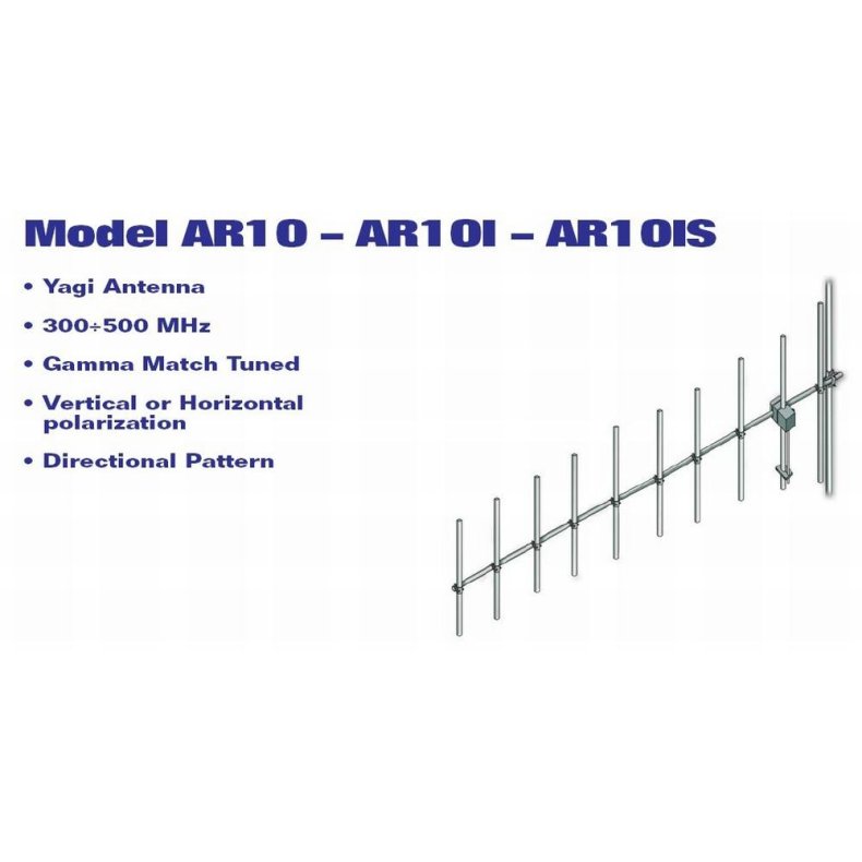 RVR AR10 link antenna 300-500 (Tuned for spec. freq.) MHz 300W 12 dBd