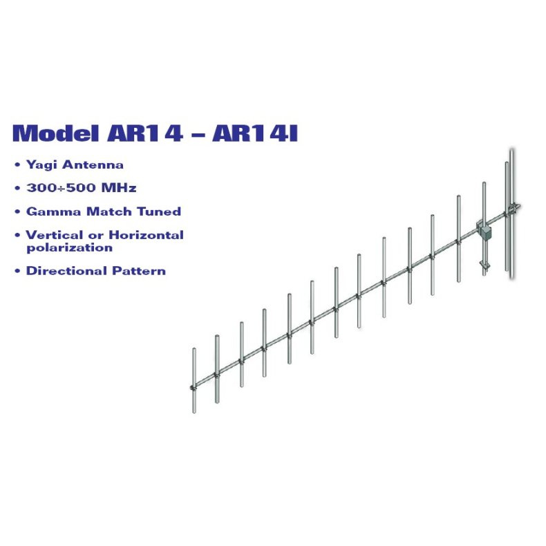 RVR AR14 link antenna 300-500 MHz (tuned for spec. freq.) 300W 13 dBd
