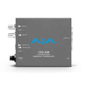 AJA 12G-AM 12G-SDI 8-Channel AES Audio Embedder/Disembedder with Fiber Options