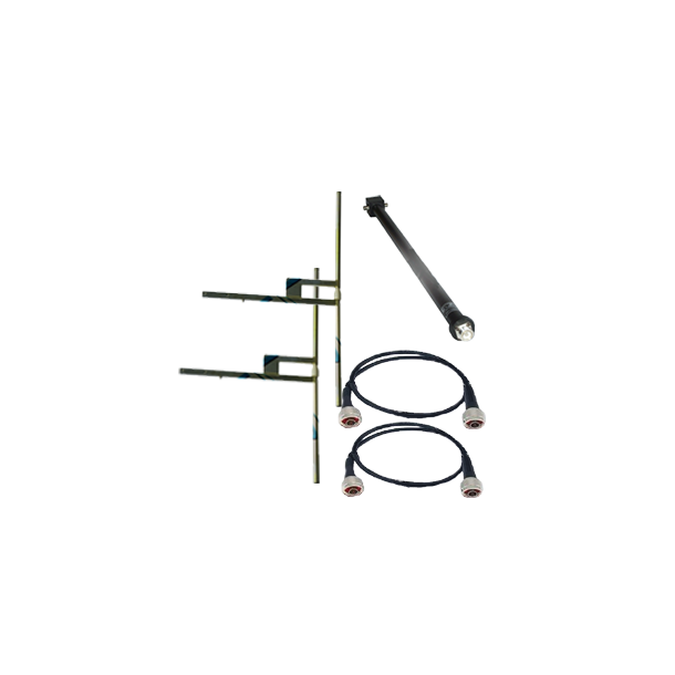 Eurocaster DH2F5 FM antenna system, 2 dipoles WB, steel, gain 5dBd, power 5KW, conn. In 7/8