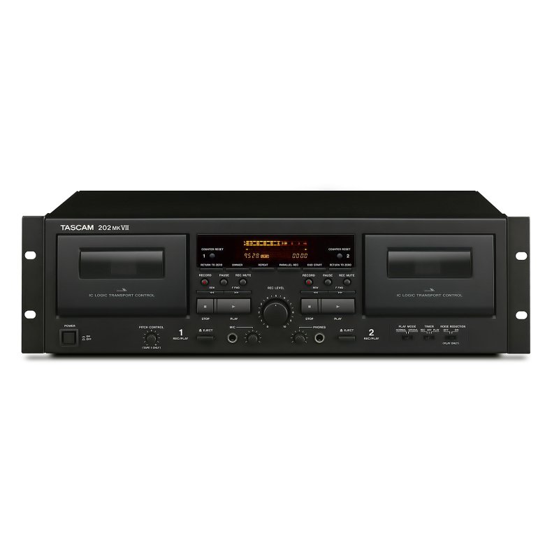 Tascam 202MKV7 19" 3U Dual Cassette Deck with USB Output