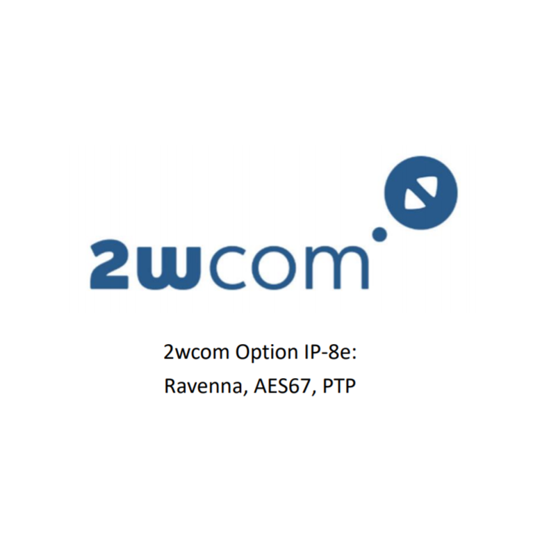 2wcom Option IP-8e: Ravenna, AES67, PTP