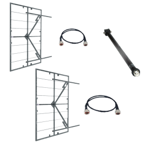 Eurocaster PT2S10 FM antenna system 2 panels steel WB, gain 10dBd, power 10KW, conn. In 1+5/8