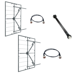 Eurocaster PT2F5 FM antenna system 2 panels steel WB, gain 10dBd, power 5KW, conn. In 7/8"