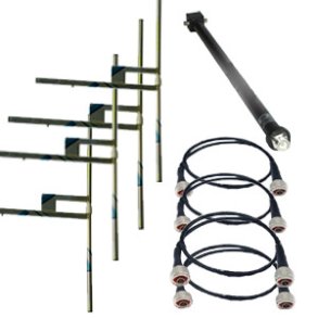 EuroCaster DP4F3 FM antenna system, 4x aluminium dipoles WB , gain 8dBd, power 3KW, conn. In 7/8