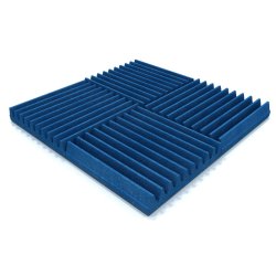 EQ Acoustics Classic Wedge 30 30 x 30 x 5cm Classic Wedge Tiles, Blue, 16 Pack - including adhesive 