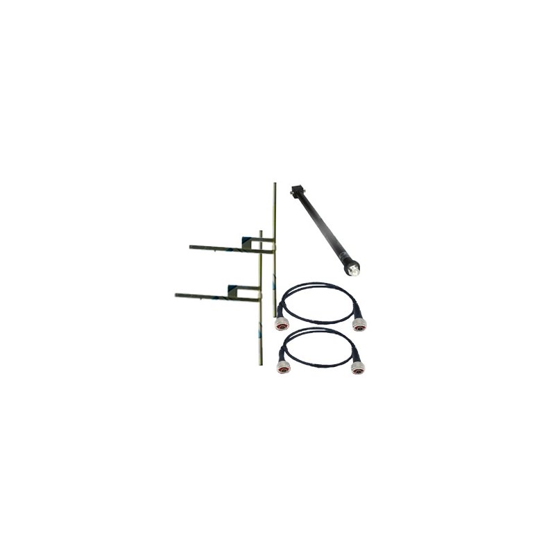 EuroCaster DM2F4 FM Antenna 2 x dipole stainless steel 4 kW