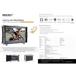 Seetec 4K215-9HSD-192-CO 21.5" 3G-SDI/ 4K HDMI Broadcast Carry-on Monitor with IPS Full HD 1920x1080