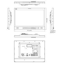 Seetec 4K215-9HSD-192-CO 21.5" 3G-SDI/ 4K HDMI Broadcast Carry-on Monitor with IPS Full HD 1920x1080