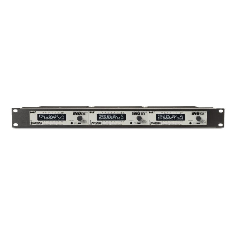 Inovonics INOmini 660 DAB/DAB+ Broadcast Monitor / Receiver - RACK BUNDLE with 3 units + rack