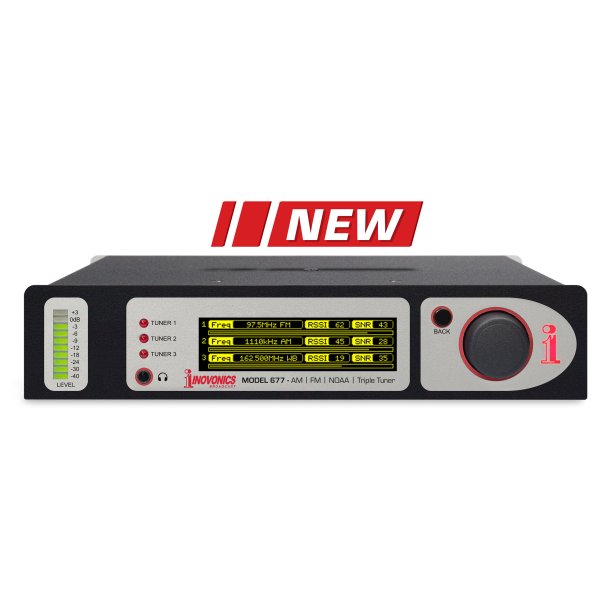 Inovonics 677 EAS Triple Receiver: Three AM, FM,  NOAA receivers, mono outputs, Web Interface