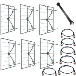 Eurocaster PT6S15 FM antenna system 6 panels steel WB, gain 14,5dBd, power 15KW, conn. In 1+5/8"