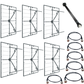 Eurocaster PT6S15 FM antenna system 6 panels steel WB, gain 14,5dBd, power 15KW, conn. In 1+5/8