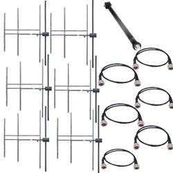 Eurocaster YM6S12 FM antenna system 6 Yagi 3 elem. WB, gain 12,5dBd, power 10KW, conn. In 1+5/8"
