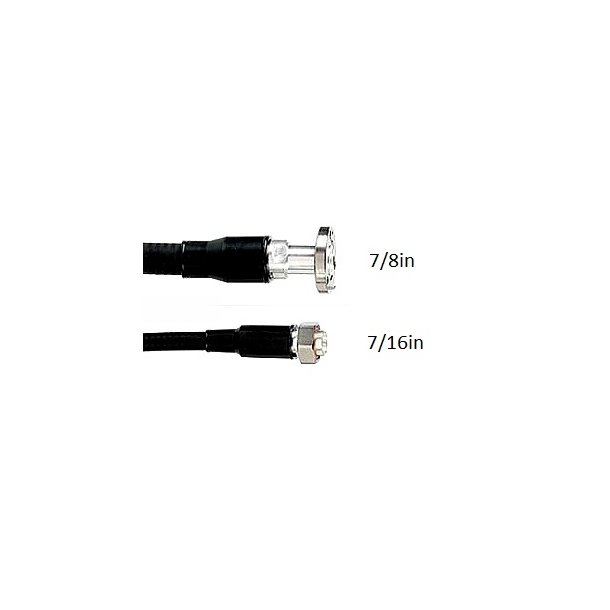 Feeder cable Cellflex 7/8in, 70m, Connector 7/16 and 7/8 with inner