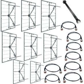 Eurocaster PT8S15 FM antenna system 8 panels steel WB, gain 16dBd, power 15KW, conn. In 1+5/8