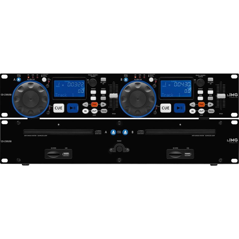 IMG CD-230USB Dual CD and MP3 player with USB 2.0 and /SD/MMC MP3 ...