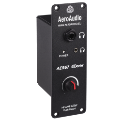 AeroAudio Headphone Amplifier - flush mount plus AES67/Dante plus PoE