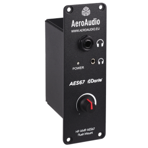 AeroAudio Headphone Amplifier - flush mount plus AES67/Dante plus PoE