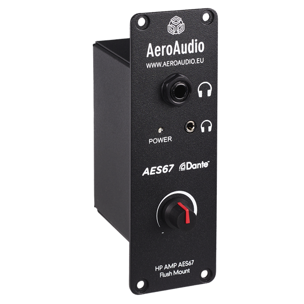 AeroAudio Headphone Amplifier - flush mount plus AES67/Dante 