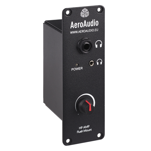 AeroAudio Headphone Amplifier - flush mount- RJ45 connection is based on cat5 audio pin-out