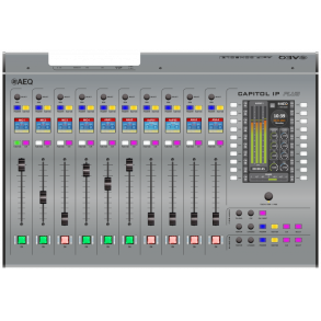AEQ CAPITOL IP PLUS Ultra-compact digital audio mixer for radio and television, table-top silver