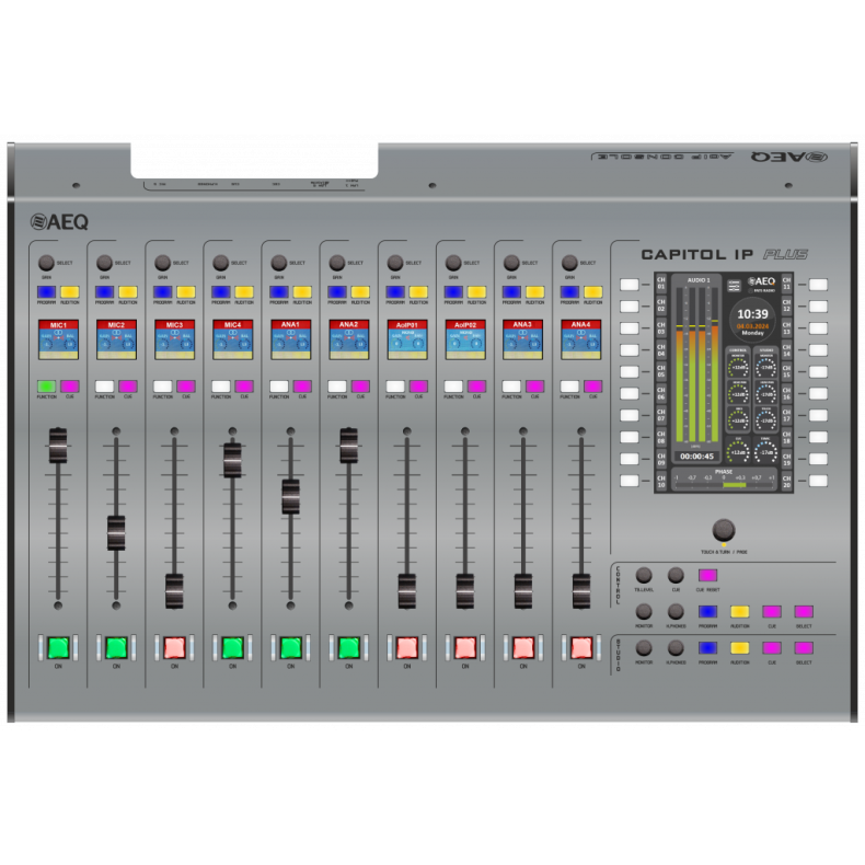 AEQ CAPITOL IP PLUS Ultra-compact digital audio mixer for radio and television, table-top silver