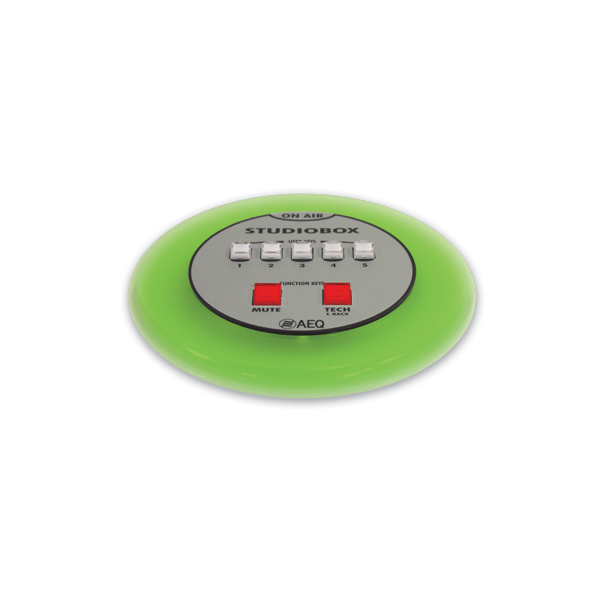 AEQ STUDIOBOX On air light and switch studio box with MUTE, PFL and 5 suppl. key buttons