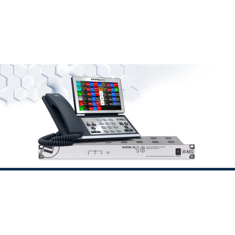 AEQ SYSTEL IP16 BASIC, 1RU for 12 simult. IP phone lines of up to 8 can be IP Control Phones