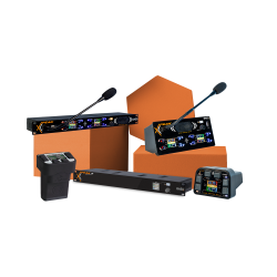 AEQ XPEAK D Desktop intercom user panel with 8 pageable 4way levers , 2 IP ports