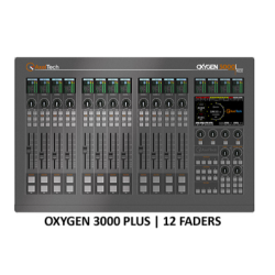 Axel Oxygen 3000 Plus 12 Fader 1 Audio I/O Board Dante 32, 5 mic, 3 st., 1 Tel., BT