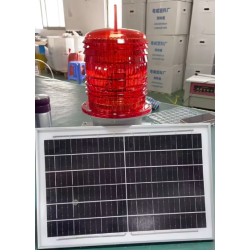 Aviation Obstruction Light - Red - including battery and solar panel